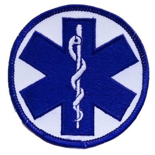 Ace World EMT Star Of Life Embroidered Patch Blue White Blue_white