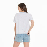 Life Is Good Womens Cherry S/s Crusher Boxy Tee Cloud white
