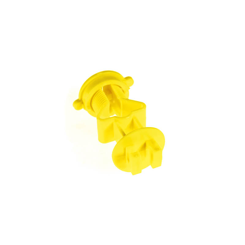 Patriot Screw-On T-Post Insulators, Yellow, 25-pack