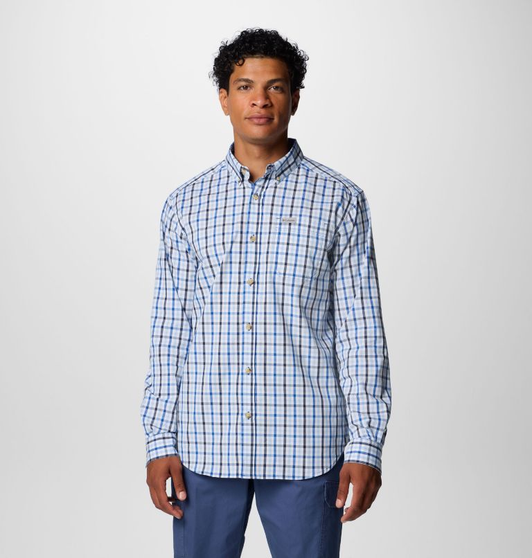 Columbia Men's Rapid Rivers II Long-Sleeve Shirt - Mtn Blue Everyday Gingham Mtn Blue Everyday Gingham