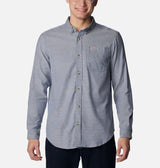 Columbia Men's Rapid Rivers II Long-Sleeve Shirt - Dark Mountain Oxford Dark Mountain Oxford