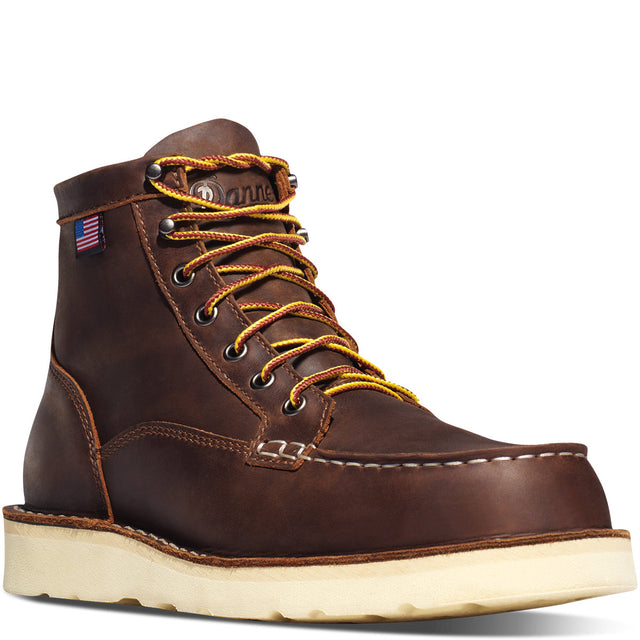 Danner Men's Bull Run Moc Toe 6" Steel Toe Boot - Brown Brown