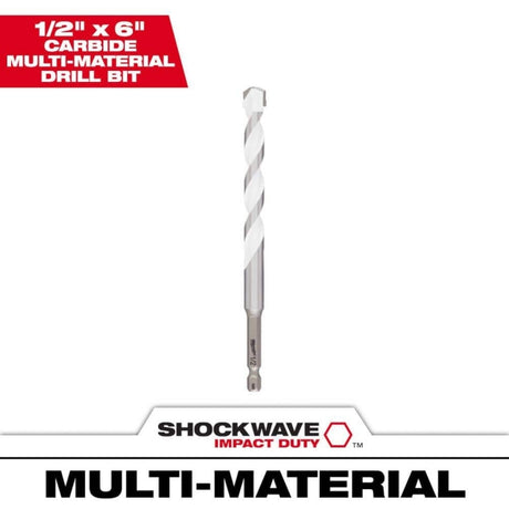 Milwaukee 1/2 In. Shockwave Carbide Multi-material Drill Bit