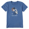 Life Is Good Womens Tough As A Mother Rosie S/s Crusher Tee Vintage blue