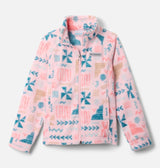 Columbia Girls Benton Springs II Printed Fleece Jacket - Satin Pink Outerbounds Satin Pink Outerboun
