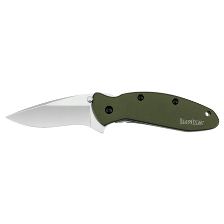 Kershaw Scallion Aluminum Knife - Stainless Steel/olive Drab Ss/ol drab
