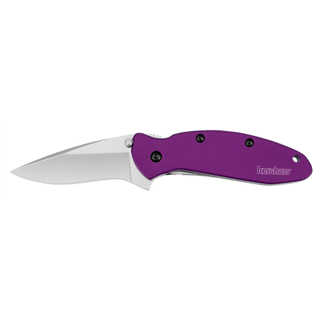 Kershaw Scallion Aluminum Knife - Stainless Steel/purple Ss/purple