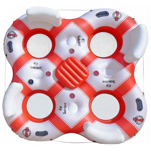 Solstice Super Chill Four Person Float With Cooler Red/wht