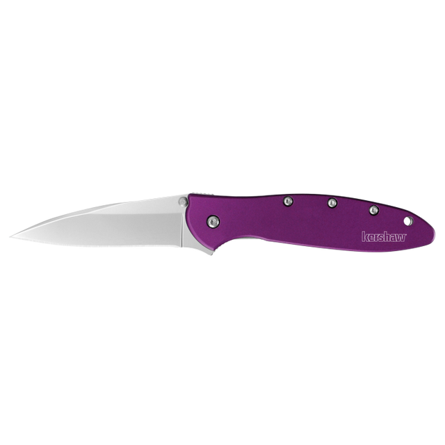 Kershaw Leek Aluminum Knife - Stainless Steel/purple Ss/purple