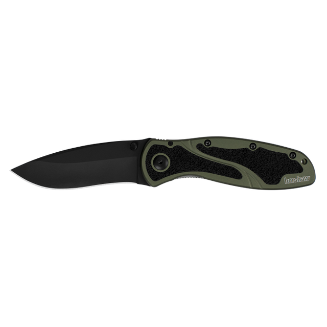 Kershaw Bluer Knife - Black/olvive Blk/olv