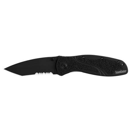 Kershaw Bluer Tanto Serrated Knife - Black Blackst