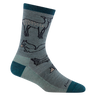 Darn Tough Women's Woodland Creatures Crew Lightweight Sock - Seafoam Seafoam