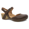 Dansko Women's Tiffani Milled Burnished Sandal Brown