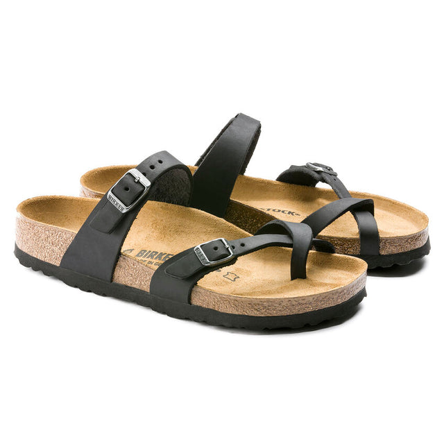 Birkenstock Women's Mayari Oiled Leather Sandal Blk oiled leather