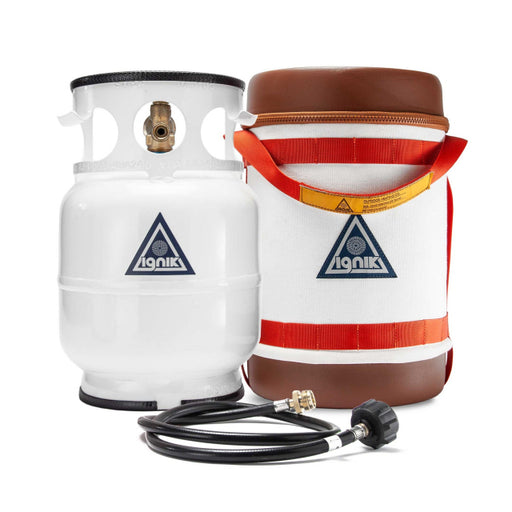 Ignik Gas Growler Deluxe Kit with Adapter Hose and Carry Case (5-Pound) Wht