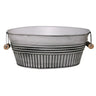 robert allen home & garden Basin Planter with Handle Rustic white
