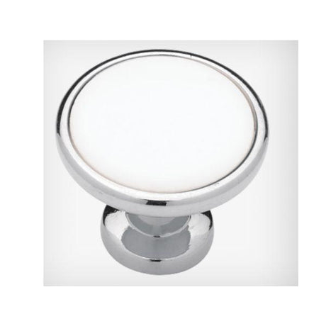 Liberty Hardware Cabinet Knob Chrome white