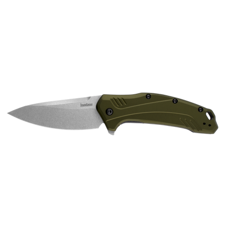 Kershaw Link Knife - Stainless Steel/olv Stnwsh Ss/olv stnwsh
