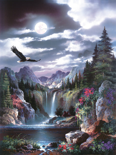 Sunsout Moonlit Eagle 1000 Piece Puzzle