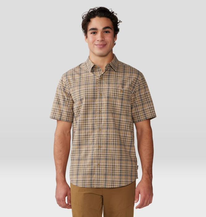 Mountain Hardwear Men's Big Cottonwood Short Sleeve Shirt - Moab Tan Canopy Plaid Moab Tan Canopy Plaid