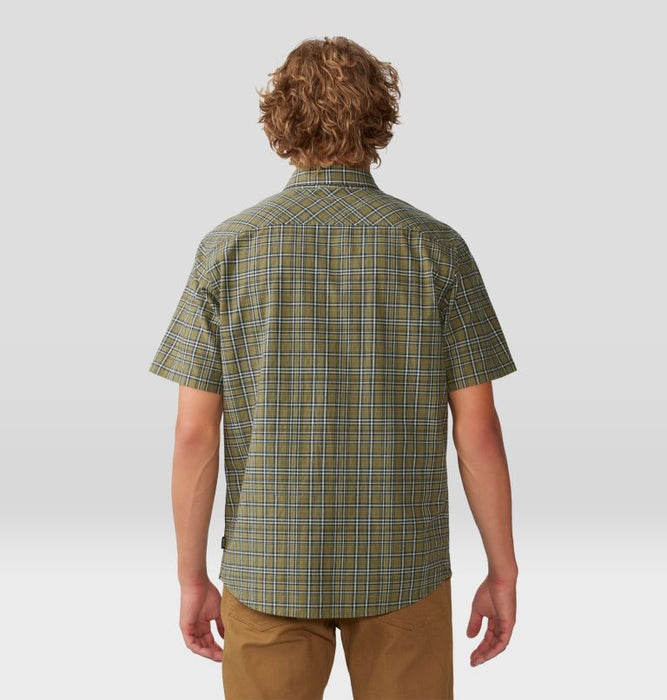 Mountain Hardwear Men's Big Cottonwood Short Sleeve Shirt - Combat Green Canopy Plaid Combat Green Canopy Plaid