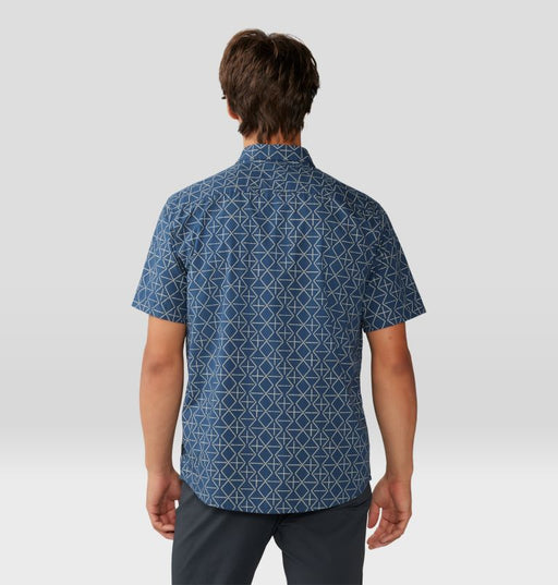 Mountain Hardwear Men's Big Cottonwood Short Sleeve Shirt - Zinc Dot Geo Print Zinc Dot Geo Print