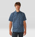 Mountain Hardwear Men's Big Cottonwood Short Sleeve Shirt - Zinc Dot Geo Print Zinc Dot Geo Print