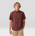 Mountain Hardwear Men's Big Cottonwood Short Sleeve Shirt - Washed Raisin Dot Geo Print Washed Raisin Dot Geo Print