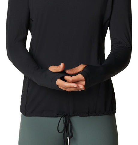 Mountain Hardwear Women's Crater Lake Long Sleeve Hoody - Black Black