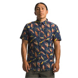 The North Face Men's Short-Sleeve Baytrail Pattern Shirt - Summit Navy Hand Tied Fly Print Summit Navy Hand Tied Fly Print