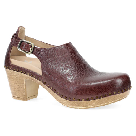 Dansko Women's Sassy Milled Heel Shoe - Cordovan Cordovan