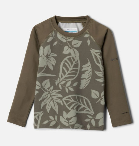 Columbia Kids Toddler Sandy Shores Printed Long Sleeve Sunguard Shirt - Stone Green Pasteled Tonal / Stone Green Stone Green Pasteled Tonal / Stone Green
