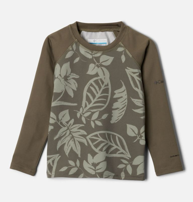Columbia Kids Toddler Sandy Shores Printed Long Sleeve Sunguard Shirt - Stone Green Pasteled Tonal / Stone Green Stone Green Pasteled Tonal / Stone Green