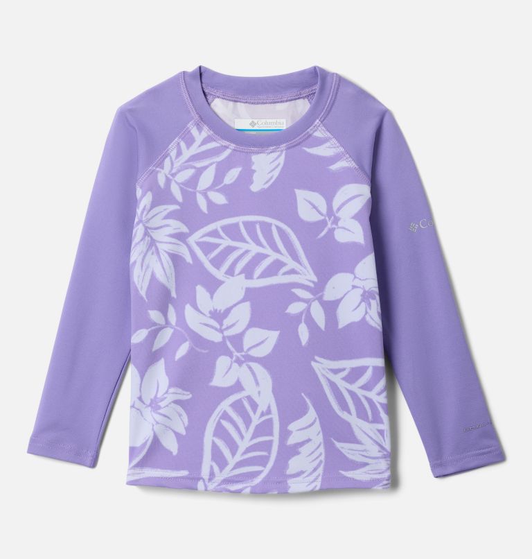 Columbia Kids Toddler Sandy Shores Printed Long Sleeve Sunguard Shirt - Paisley Purple Pasteled Tonal Paisley Purple Pasteled Tonal