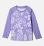 Columbia Kids Toddler Sandy Shores Printed Long Sleeve Sunguard Shirt - Paisley Purple Pasteled Tonal Paisley Purple Pasteled Tonal