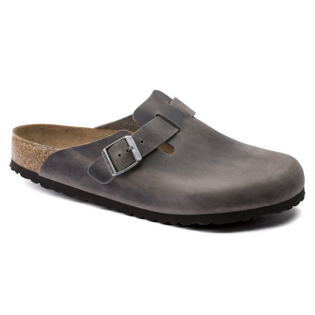 Birkenstock Boston Soft Footbed Womens Clog Iron/oiled leather