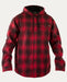 Noble Outfitters Men's Hooded Shirt Jacket Black & Red Plaid / REG