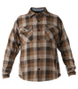 Noble Outfitters Men's Fleece Lined Flannel Shirt Jacket - Brown Plaid Brown Plaid /  / REG