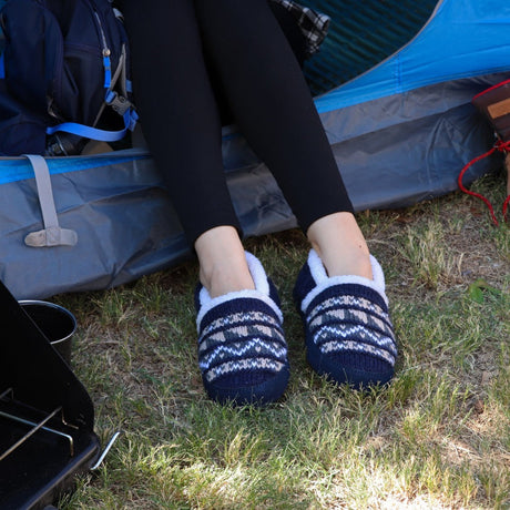 Women's Acorn Nordic Moc Slipper with Indoor/Outdoor Sole - Nordic Blue Nordic Blue