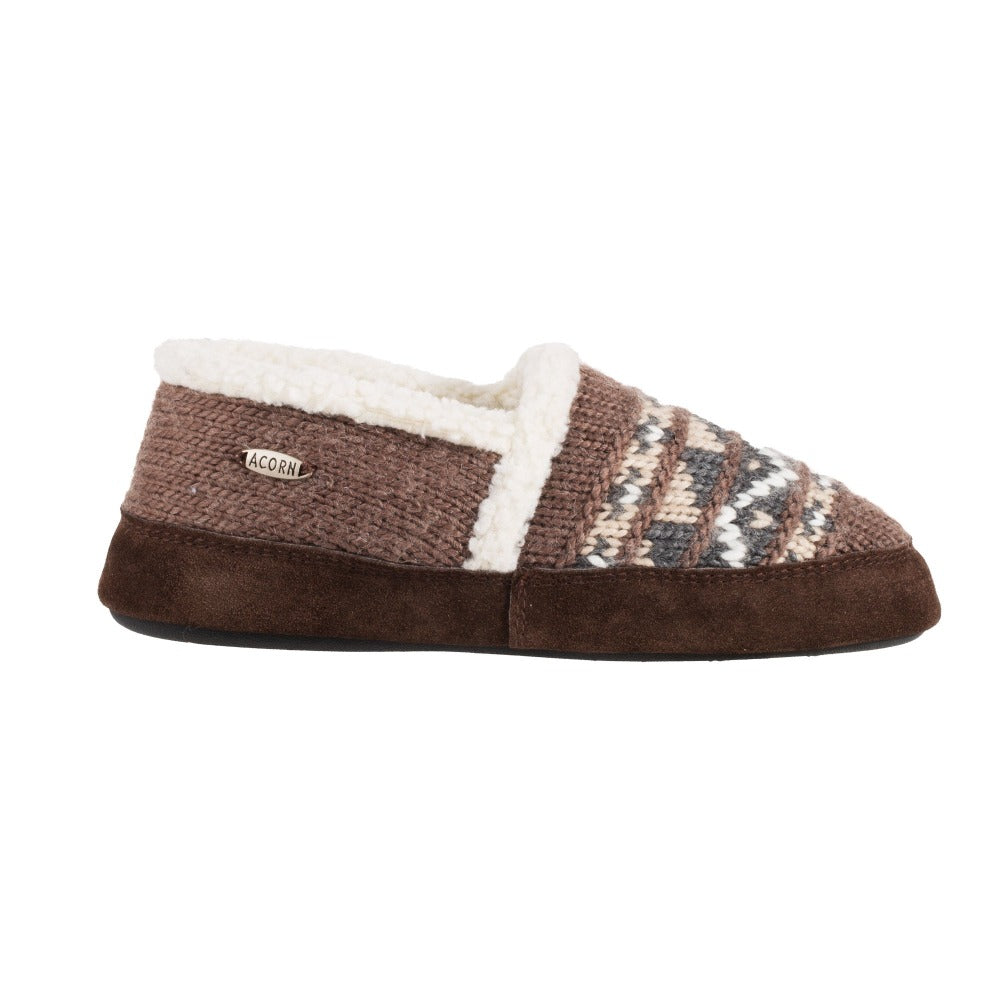 Acorn Women's Faux Fur Chinchilla Slipper with Indoor/Outdoor Sole Nordic Brown