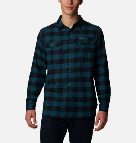 Columbia Men's Flare Gun Stretch Flannel Shirt Night wave buff