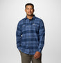 Columbia Men's Flare Gun Stretch Flannel Shirt - Collegiate Navy River Crossing Plaid Collegiate Navy River Crossing Plaid