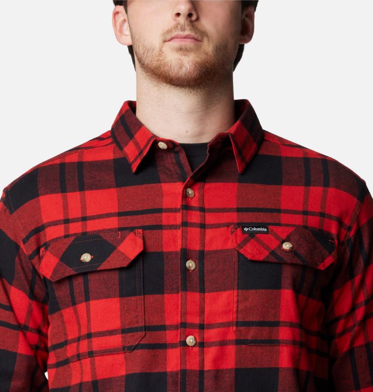 Columbia Men's Flare Gun Stretch Flannel Shirt - Sail Red River Crossing Plaid Sail Red River Crossing Plaid