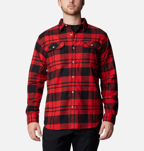 Columbia Men's Flare Gun Stretch Flannel Shirt - Sail Red River Crossing Plaid Sail Red River Crossing Plaid