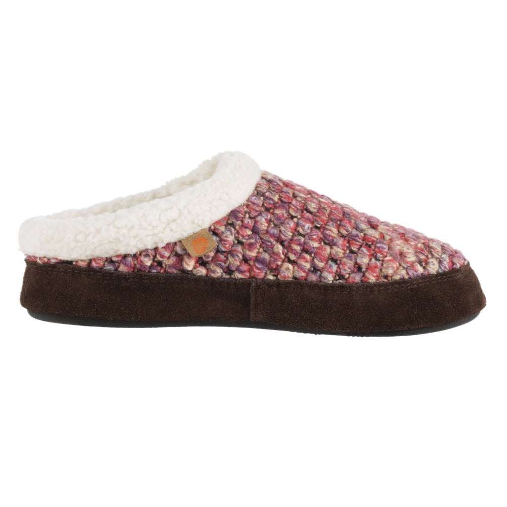 Acorn Women's Jam Mule Indoor/Outdoor Slipper With Cloud Cushion Comfort Raspberry