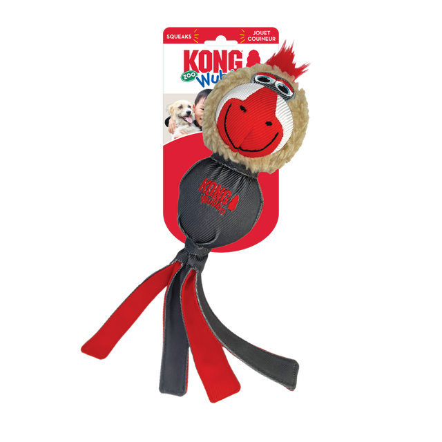 Kong Wubba Zoo Dog Toy - Mandrill - Large Mandrill