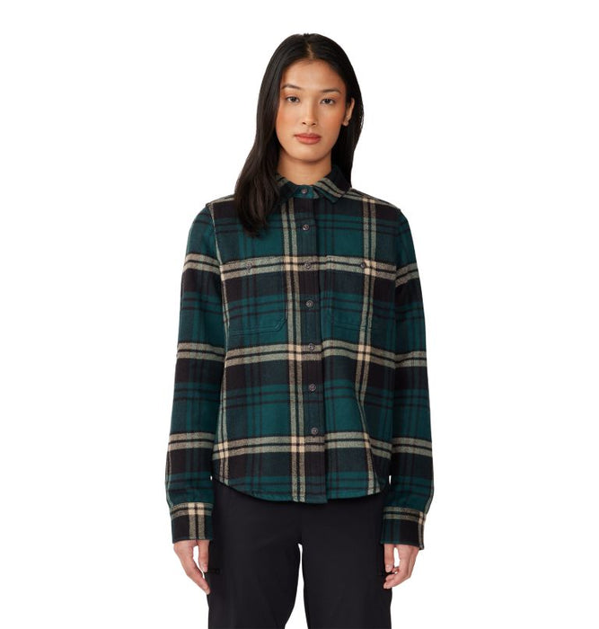 Mountain Hardwear Women's Plusher Long Sleeve Shirt Dark marsh plaid