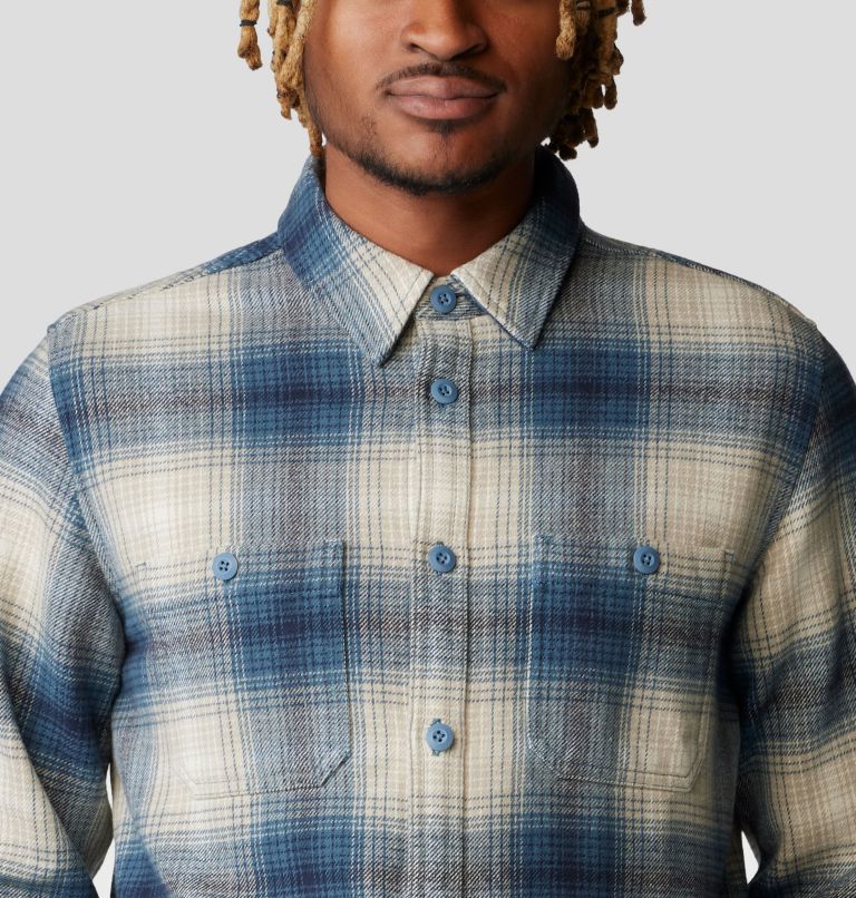 Mountain Hardwear Men's Plusher Long-Sleeve Shirt - Adriatic Blue Ombre Buffalo Check Print Adriatic Blue Ombre Buffalo Check Print