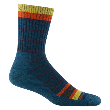 Darn Tough Men's Via Ferrata Micro Crew Midweight with Cushion Hiking Sock - Dark Teal Dark Teal