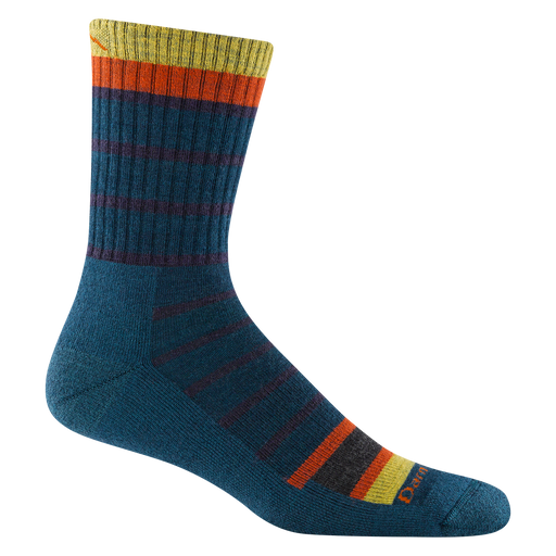 Darn Tough Men's Via Ferrata Micro Crew Midweight with Cushion Hiking Sock - Dark Teal Dark Teal